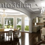 classic kitchen and dining room