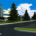 Architectural visualization Airport Trade Centre in Toronto by toronto3d.ca